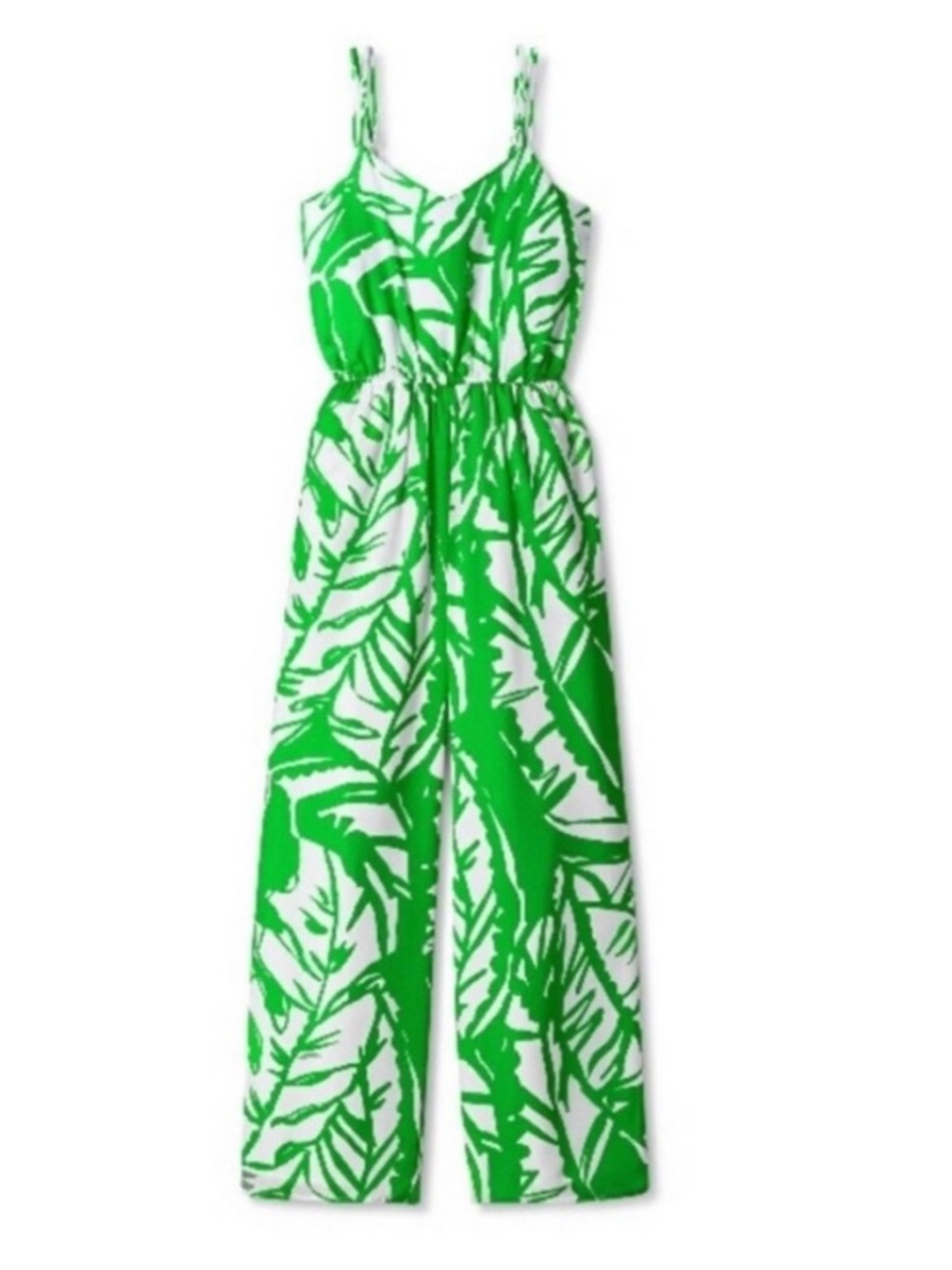 Lilly Pulitzer x Target Boom Boom Green White Palm Print Jumpsuit Size X-LARGE